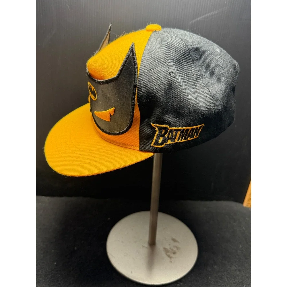 DC Comics Batman Kids Snapback Hat Yellow Black Mask Ears Cap BAT-018 52cm